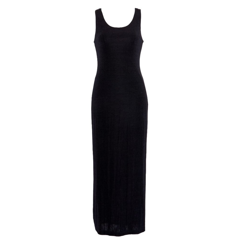 Vintage Joseph RIbkoff Slinky Black Dress, 8, Black Maxi Dress, Tank dress, Slin